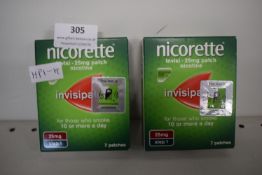 2x Nicorette 25mg Nicotine Patches 7pcs