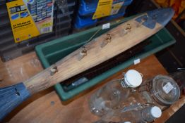 Wall Mounted Wooden Fish with Hooks, Bird Spikes, etc.