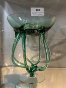 Green Jellyfish Art Glass Bowl