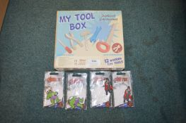 *Wooden Toy Toolbox, and Avengers Keyrings