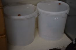 2x Plastic Tubs with Lids
