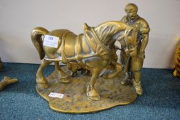 Brass Horse and Farrier Ornament