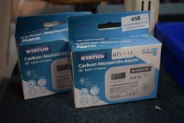 2x Status Carbon Monoxide Alarms