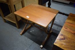 Retro Teak X-Frame Side Table 50x42cm x 48.5cm high