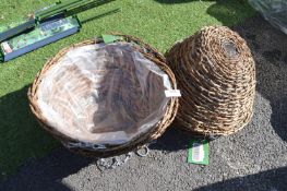 *4x Rattan Hanging Baskets