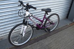 Snowdon Terrain Child’s Ten Speed Mountain Bik in Purple & White with Front Suspension