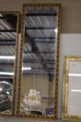 Decorative Gilt Framed Mirror 100x35cm