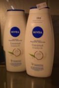 2x Nivea Coconut & Jojoba Oil Bath & Shower Gel 750ml