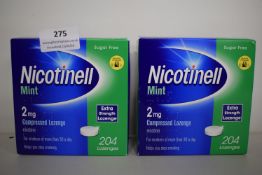 2x Nicotinell 2mg Mint Nicotine Compressed Lozenges 204pcs