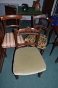 3x Victorian Mahogany Side Chairs
