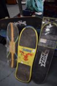 4x Assorted Skateboards Including TruToys, No Fear, and Star Wars