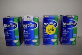 4x Boxes of Nicotinell Mint 1mg Nicotine Compressed Lozenges 96pcs