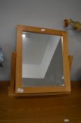 Light Oak Framed Dressing Table Mirror