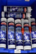 7x Assorted UniBond Kitchen & Bathroom Silicone Sealant in White and Translucent (tray not
