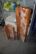 2x Sheesham Wood Floating Shelves