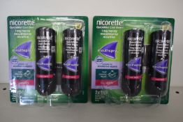 2x Nicorette Quick Mist 1mg Nicotine Spray Cool Berry 2x 150 Sprays