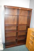 Mahogany Effect Bookcase with Adjustable Shelves 6ft high x 46” wide