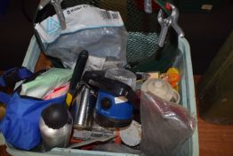 Tub Containing Assorted Tools and Garage Oddments