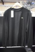 Lacoste Men’s Black Long Sleeve Top Size: S RRP: £49