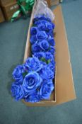 *Box of Artificial Blue Roses