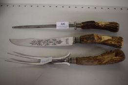 Vintage Bone Handled Carving Set