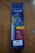 1x Oral-B Pro Floss Action Toothbrush Heads 5pk
