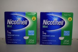 2x Nicotinell 1mg Mint Nicotine Compressed Lozenges 204pcs