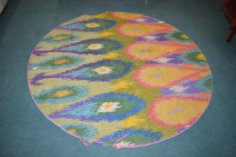6ft Circular Multicolour Patterned Rug