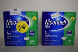 2x Nicotinell 2mg Mint Nicotine Compressed Lozenges 204pcs