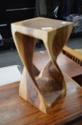 Crafty Artisan Wooden Twist Stool/Side Table 41cm tall