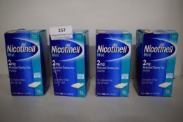 4x Boxes of Nicotinell Mint 2mg Medicated Chewing Gum 96pcs