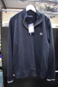 Fred Perry Half Zip Navy Top Size: XL RRP: £95