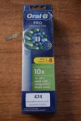 1x Oral-B Pro Cross Action Toothbrush Heads 8pk