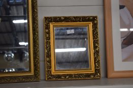 Small Decorative Gilt Framed Mirror 30x35.5cm