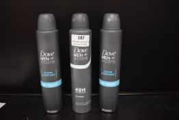 3x Assorted Dove Men 48hr Antiperspirants 200ml