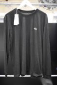 Lacoste Men’s Black Long Sleeve Top Size: L RRP: £49
