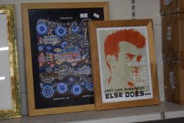Framed Aboriginal Art Print, and a Framed Poster Print