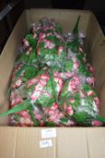 *Box of Artificial Red Flowers