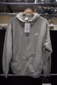 Nike Light Grey Zip Front Hoodie Size: M RRP: £65