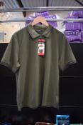*Ernest Sewn Green Half Zip Polo Size: M