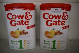 2x Cow & Gate First Infant Milk From Birth 800g