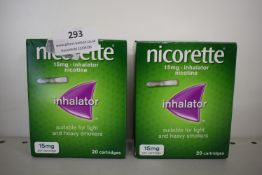 2x Nicorette 15mg Nicotine Inhalator 20pcs