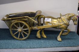 Brass Horse & Cart Ornament