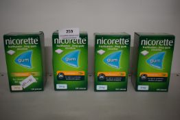 4x Nicorette 2mg Gum Nicotine Fruit Fusion 105pcs