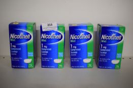 4x Boxes of Nicotinell Mint 1mg Nicotine Compressed Lozenges 96pcs