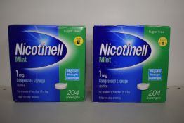 2x Nicotinell 1mg Mint Nicotine Compressed Lozenges 204pcs