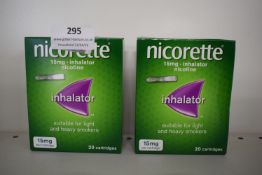 2x Nicorette 15mg Nicotine Inhalator 20pcs