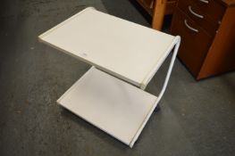 White Two Tier Trolley on Castors