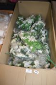 *Box of Artificial White Flowers