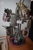 Various Costume Jewellery Bracelets on Jewellery Tree